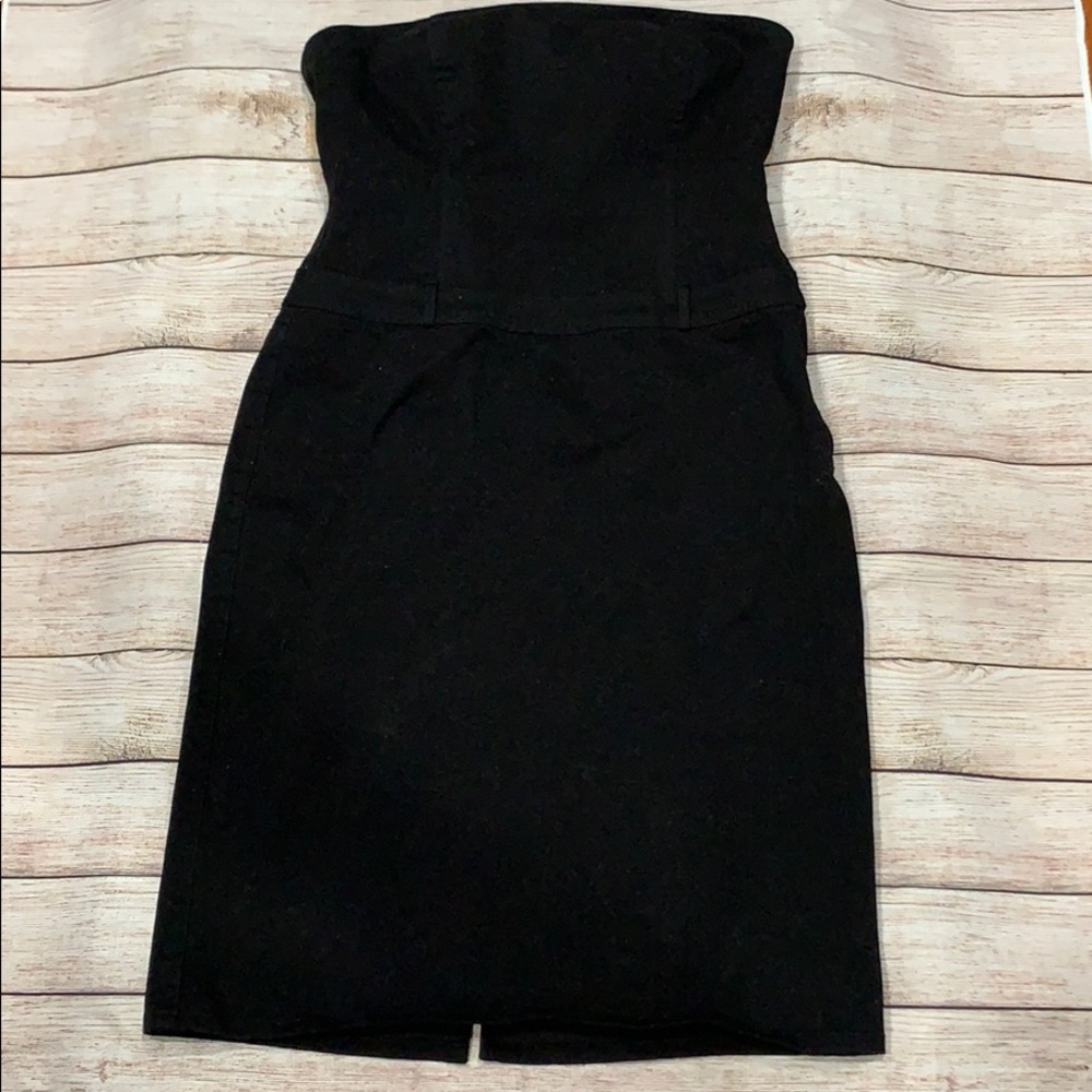 Black J Crew Strapless Dress
